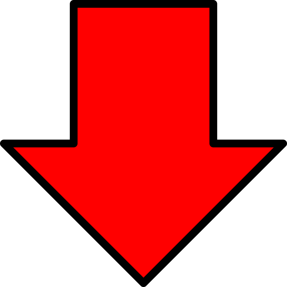 Onlinelabels Clip Art Red Down Arrow
